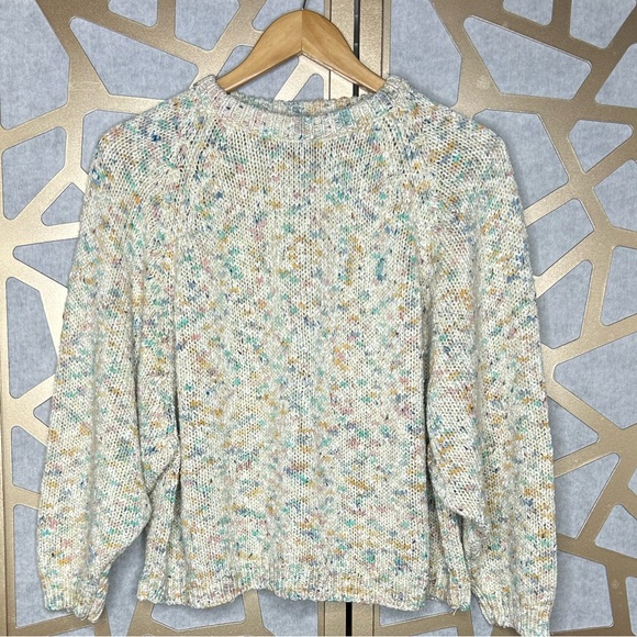 Drop Shoulder Marled Knit Sweater Women's Sweaters - Picture 2 of 4